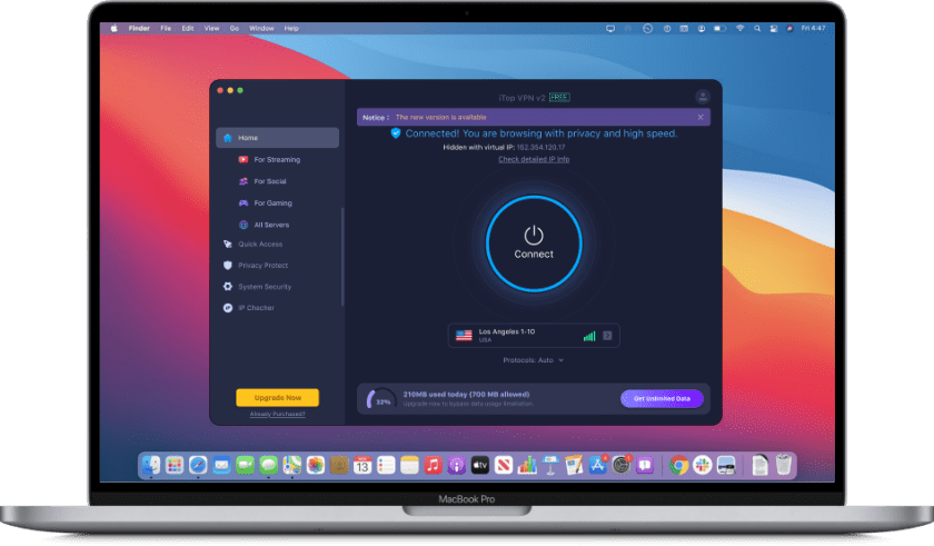The Best Free VPN for Mac - iTop VPN